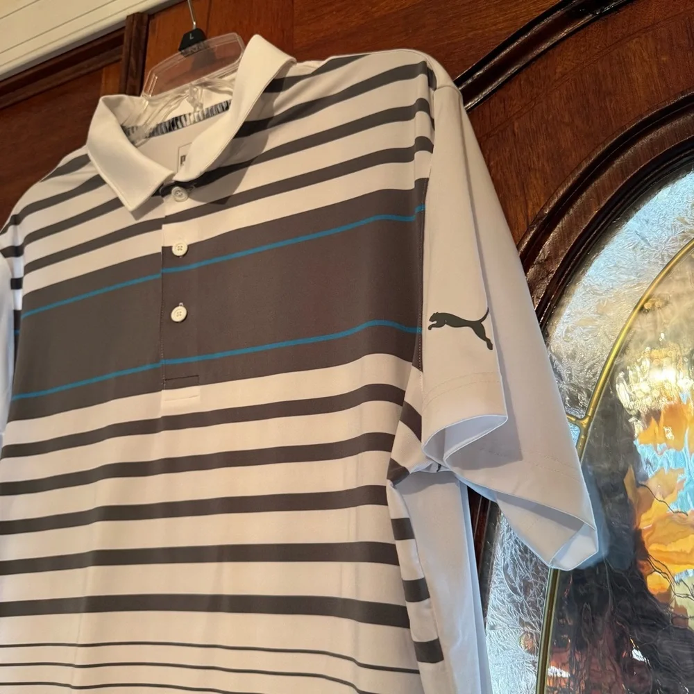 Puma Striped‎ Golf Polo - Picture 3 of 4